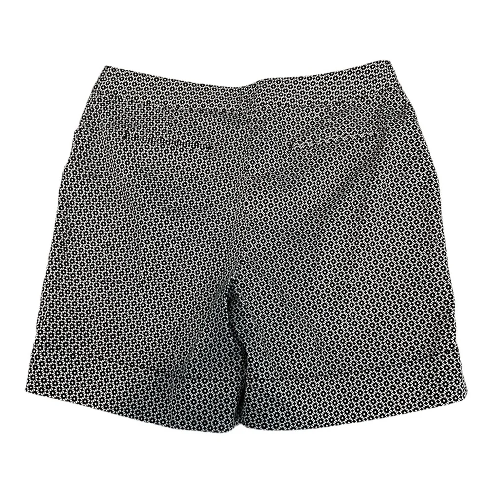 Ellen Tracy Women’s Mosaic Print Shorts Black and White Dressy Shorts - Picture 2 of 10
